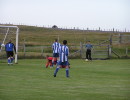 Iain "Pundie" heads in Ness uniteds seventh goal of the night against unst in the 2009 fraser cup quarter-final.