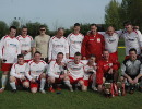 Costessey Sports double Champions, seen here with Division 3 Championship Trophy and Division 3 Knock Out Cup, winning against Marlborough Arms 4-1 at Newton Flotman 03/05/08 Man of the Match was Jason Haze
