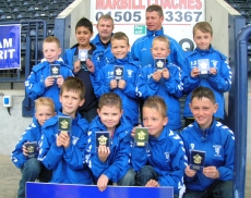 Galston age tens with their FAIR PLAY MEDALS and SALVA