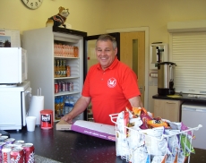 Keith Mottershead at the new Stafford Town snack bar
