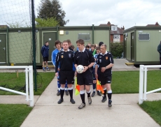 Refs lead out teams under 13s Shield Final