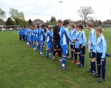 both teams showing respect campaign in under 13s final